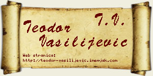 Teodor Vasilijević vizit kartica